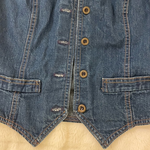 Vintage denim waist coat - Picture 2 of 4